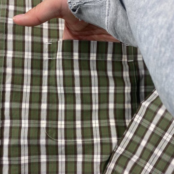 Cabela's Shirt Men 2XL Green Brown Checkered Button Up Casual Outdoors Camping - Picture 3 of 9